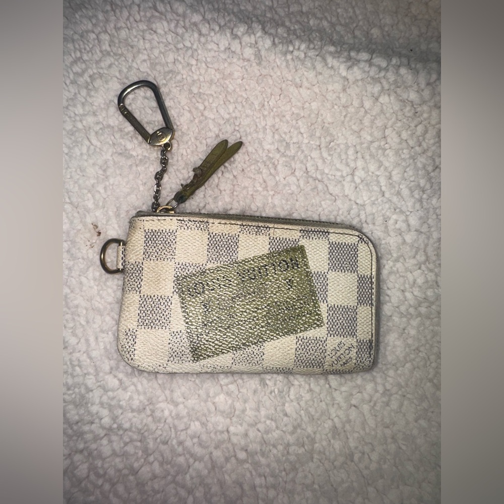 Louis Vuitton Damier Azur Keychain Wallet Canvas